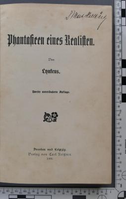  Phantasieen eines Realisten (1900)