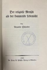 00/13496 : Der religiöse Mensch als der kommende Lebensstil (1926)