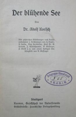 X 3625 2.Ex.: Der blühende See (1913)