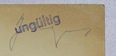 - (Jagow, Herbert), Von Hand: Autogramm, Name; 'Jagow'. 