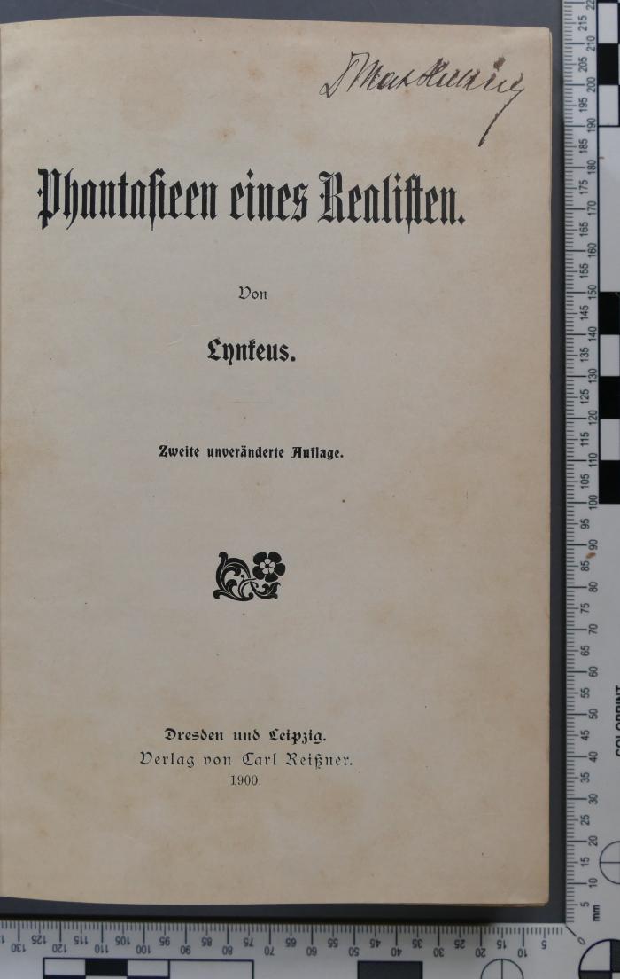  Phantasieen eines Realisten (1900)