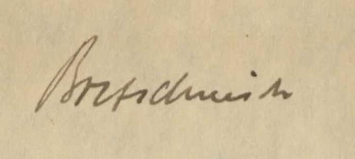 -, Von Hand: Autogramm; 'Bretschmit
'