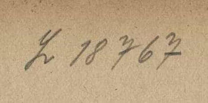 -, Von Hand: Inventar-/ Zugangsnummer; 'L 18767
'