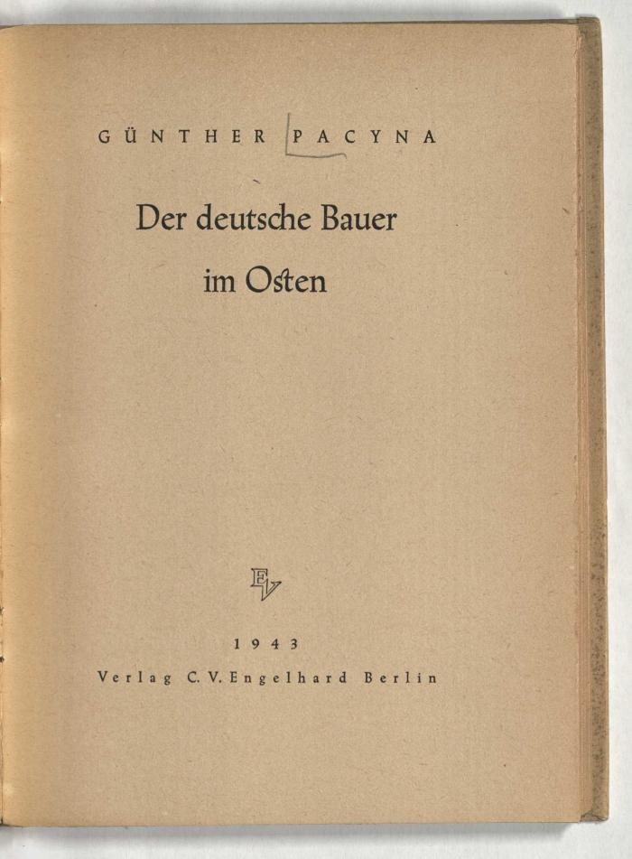 Z-1117 : Der deutsche Bauer im Osten (1943)