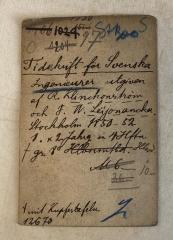 - (Joseph Baer & Co.;Stadtbibliothek Frankfurt am Main), Sonstiges Objekt: Buchhändler, Preis, Nummer, ; '[Karte des Händlerkatalogs]'.  (Prototyp)