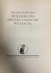 00/13503 : Hölderlins abendländische Wendung (1923)