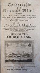 Bi 1124 15.16.: Topographie des Königreichs Böhmen. Fünfzehnter - Sechzehnter Theil. (1790)