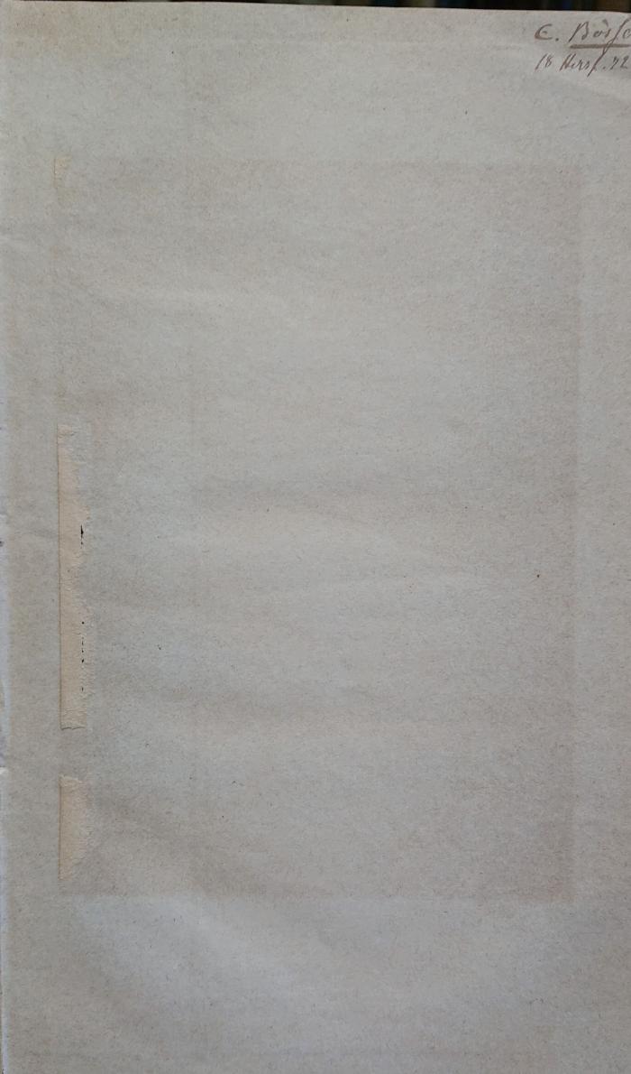 Hk 486 3 1: Die Metaphysik des Aristoteles. Dritter Band, des Commentars erste Hälfte (1847);- (unbekannt), Etikett: Exlibris. 