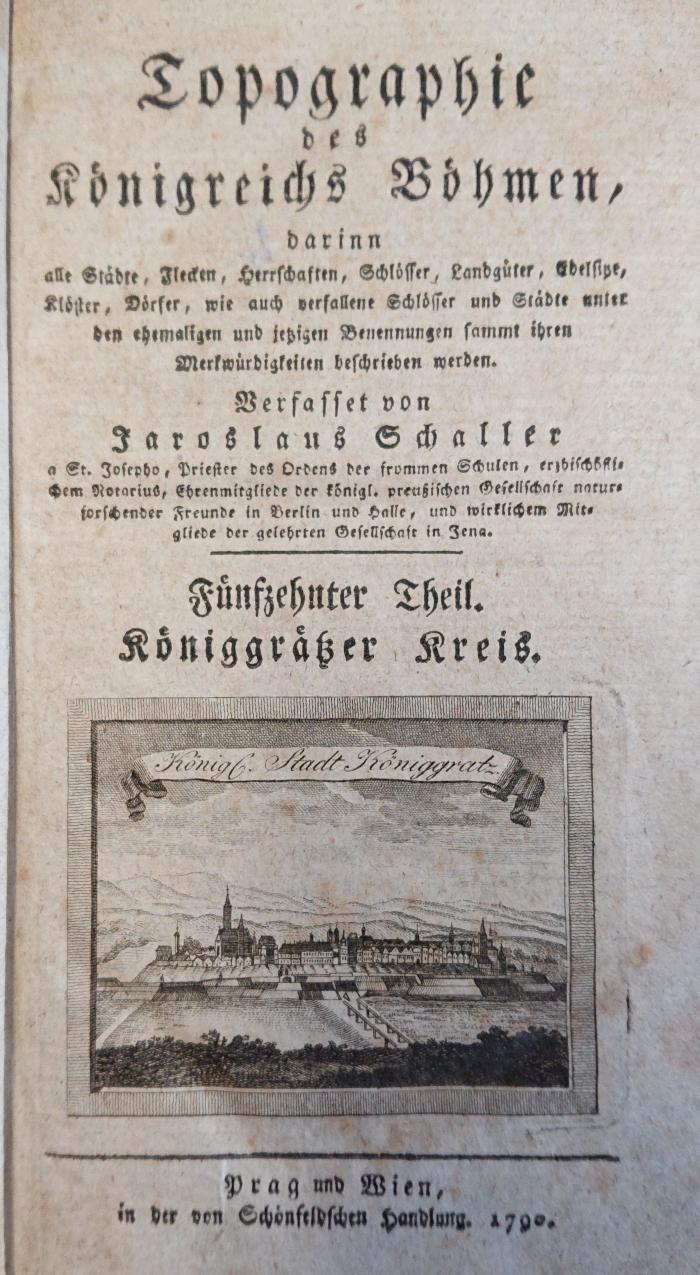 Bi 1124 15.16.: Topographie des Königreichs Böhmen. Fünfzehnter - Sechzehnter Theil. (1790)