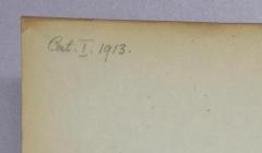 - (Universität Basel), Von Hand: Signatur, Name; 'Cat. I. 1913.'. 