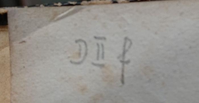 Hk 486 3 1: Die Metaphysik des Aristoteles. Dritter Band, des Commentars erste Hälfte (1847);- (unbekannt), Von Hand: Signatur; 'D II f'. 
