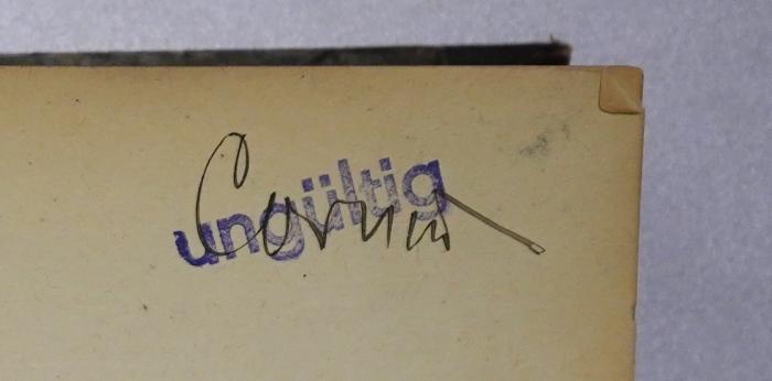 Bg 593-5 : Gesammelte Schriften von Ludwig Bamberger. Politische Schriften von 1879 bis 1892. (1897);-, Von Hand: Autogramm, Name; 'C[urnin]'