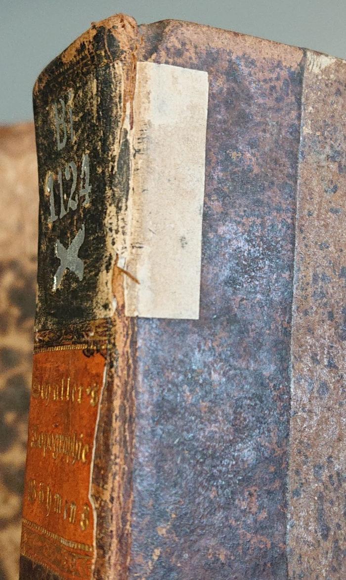 Bi 1124 15.16.: Topographie des Königreichs Böhmen. Fünfzehnter - Sechzehnter Theil. (1790);- (unbekannt), Etikett: Signatur. 