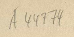 - (Zentralstelle für Wissenschaftliche Altbestände), Von Hand: Nummer; 'A 44774
'. 