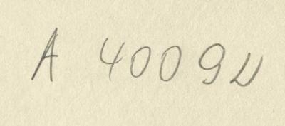 - (Zentralstelle für Wissenschaftliche Altbestände), Von Hand: Nummer; 'A 40092
'. 