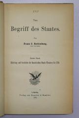 Bg 643-1 : Vom Begriff des Staates. (1878)