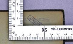 -, Stempel: Name; 'E. M[ie]scher [oder: Milscher] […] [Zusatz unter Namen unleserlich]'