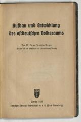 Z-1220 : Aufbau und Entwicklung des ostdeutschen Volksraums (1935)