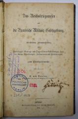 D 06 Bri : Das Reichskriegswesen und die Preußische Militär-Gesetzgebung (1872)