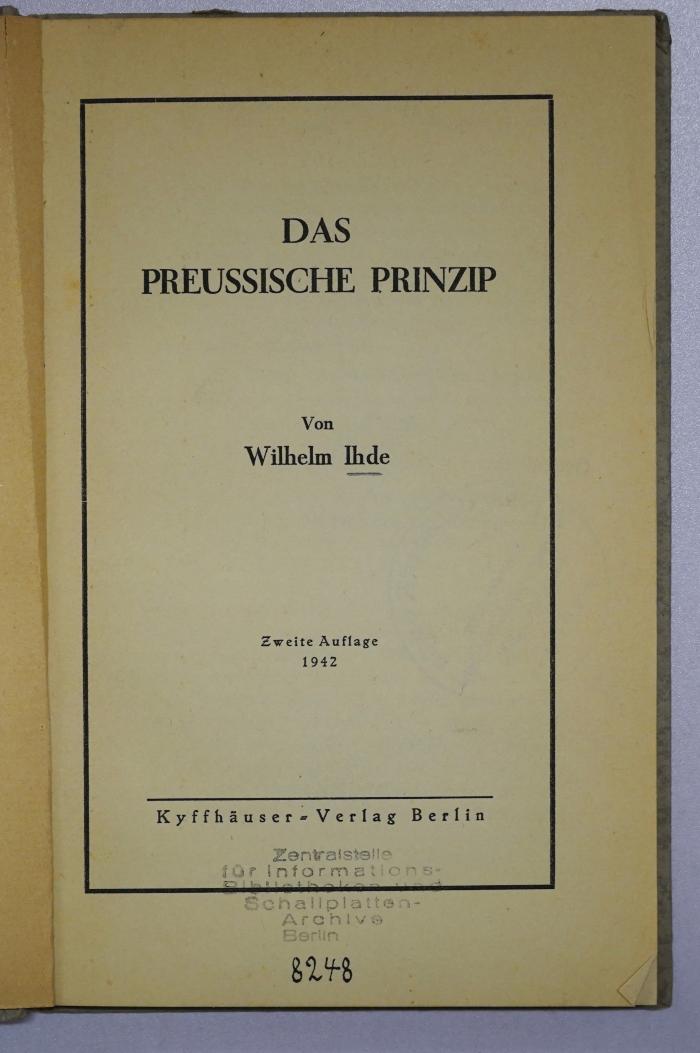 D 04 178(2) : Das preussische Prinzip (1942)