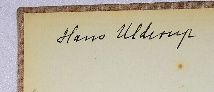 D 54 Sta : Jagdfliegergruppe G. (1940);- (Ulderup, Hans), Von Hand: Autogramm, Name; 'Hans Ulderup'. 
