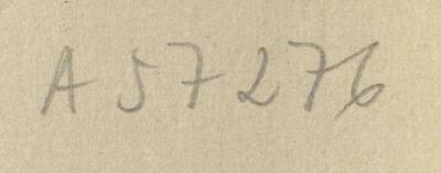 - (Zentralstelle für Wissenschaftliche Altbestände), Von Hand: Nummer; 'A 57276'. 
