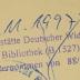 - (Gedenkstätte Deutscher Widerstand. Bibliothek), Stempel: Name; 'Gedenkstätte Deutscher Widerstand Bibliothek (B 1527) Übernommen von [88/849]'.  (Prototyp)