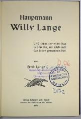 D 06 Lan : Hauptmann Willy Lange (1936)