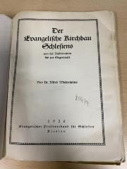 Q 00/2406 : Der evangelische Kirchbau Schlesiens von der Reformation bis zur Gegenwart (1926)