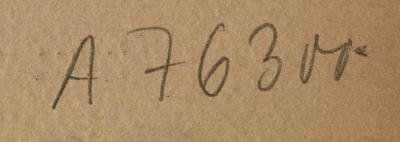 - (Zentralstelle für Wissenschaftliche Altbestände), Von Hand: Nummer; 'A 76300'. 