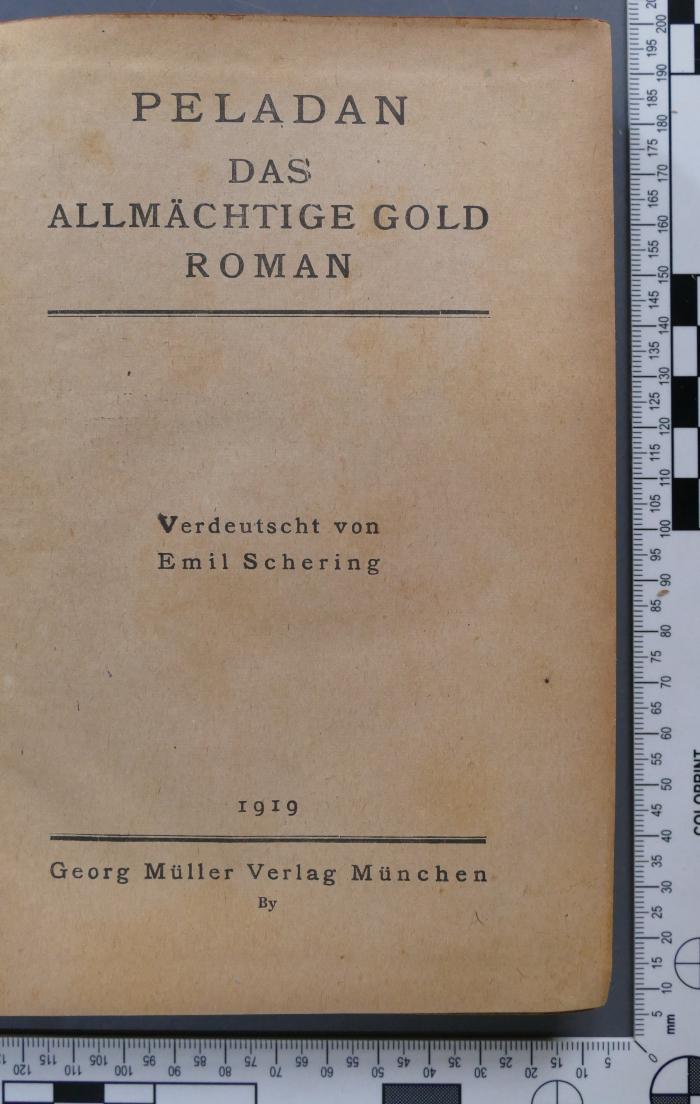  Das allmächtige Gold (1919)