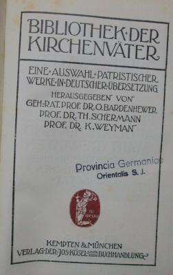 Uk 207 1 3.Ex.: Frühchristliche Apologeten und Märtyrerakten. I. Band (1913)