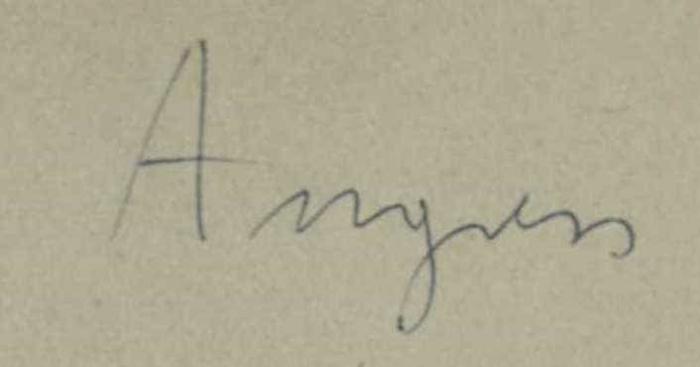 -, Von Hand: Autogramm; 'Angress'