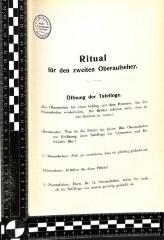 Q 00/761 Bd. 2 : Ritual für die Tafelloge der Inneren Oriente 2. Oberaufseher (1910)