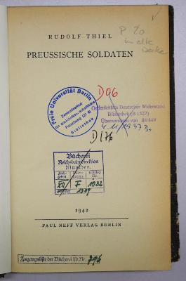 D 06 Thie : Preußische Soldaten (1942)
