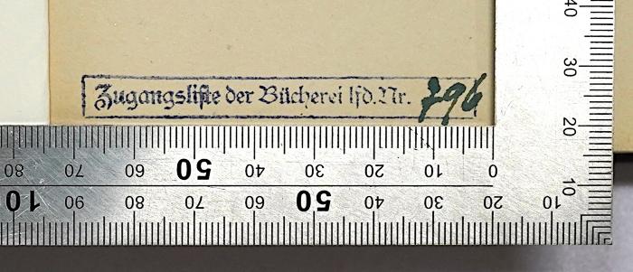 D 06 Thie : Preußische Soldaten (1942);- (Reichsbahndirektion München), Stempel: Nummer; 'Zugangsliste der Bücherei lfd. Nr. [796]'. 