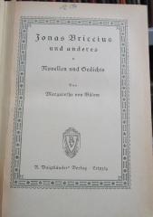III 24663 3.Ex.: Jonas Briccius und anderes : Novellen und Gedichte (o.J.)