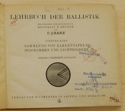 1436-4 : Lehrbuch der Ballistik (1918)