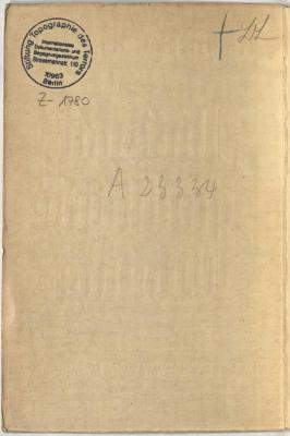 - (Zentralstelle für Wissenschaftliche Altbestände), Von Hand: Nummer; 'A 23334'. 
