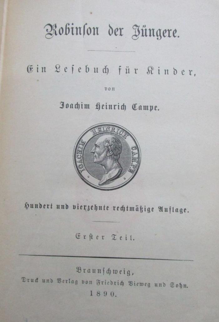 III 8496 aad 1.2.: Robinson der Jüngere : Ein Lesebuch für Kinder (1890)