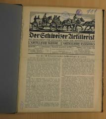 71 14 0716 : Schweizer Artillerist : Zeitschrift für Artillerie und Motorwagendienst (1930)