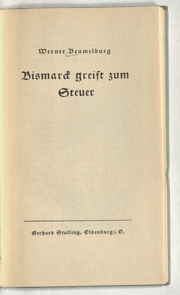 Z-1915 : Bismarck greift zum Steuer (1932)