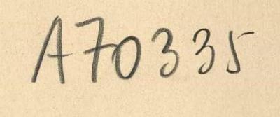 - (Zentralstelle für Wissenschaftliche Altbestände), Von Hand: Nummer; 'A 70335'. 
