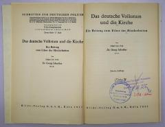 D 08 Schrei : Das deutsche Volkstum und die Kirche : ein Beitrag zum Ethos der Minderheiten (1933)