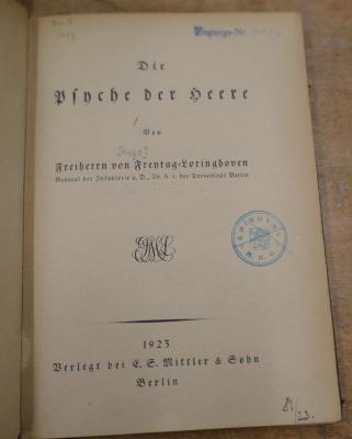 A 12059 : Die Psyche der Heere (1923)