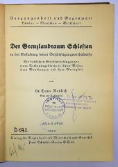 D 072 Red : Der Grenzlandraum Schlesien (1939)