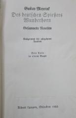 III 47410 4.Ex.: Des deutschen Spießers Wunderhorn : Gesammelte Novellen (1925)