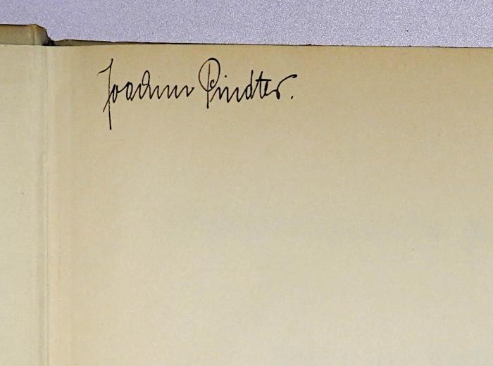 D 072 Rog : Ostdeutschlands große Not (1930);-, Von Hand: Autogramm, Name; 'Joachim Pindter'