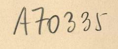 - (Zentralstelle für Wissenschaftliche Altbestände), Von Hand: Nummer; 'A 70335'. 