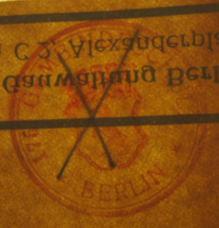 -, Stempel: Exlibris; '175 GEMEINDESCHULE BERLIN
'